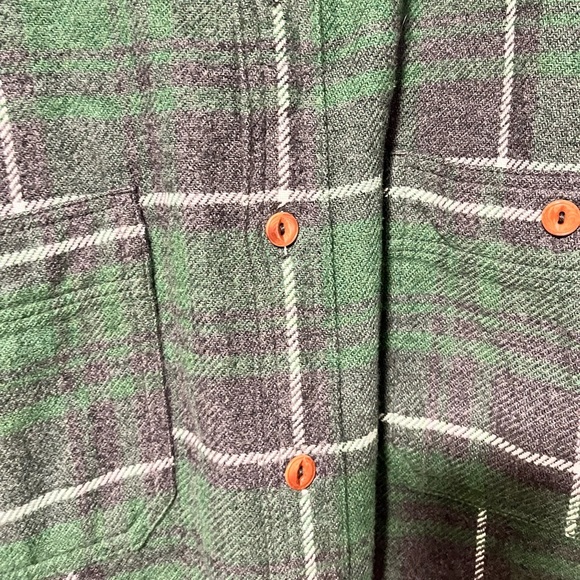 J.Crew Wallace & Barnes Men’s Green Plaid Flannel Shirt, 100% Cotton, Sz Medium - Picture 8 of 14
